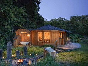 The Nest, Magical Rural Roundhouse with Woodland Sauna near Crewkerne, Somerset, England